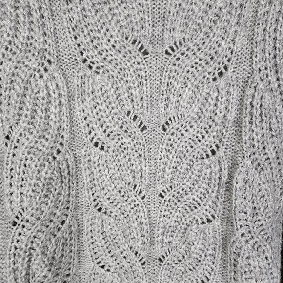 J.Crew Alpaca Blend Womens Pointelle Cable Knit Sweater AF007 Cottage Gray XL - Picture 6 of 16